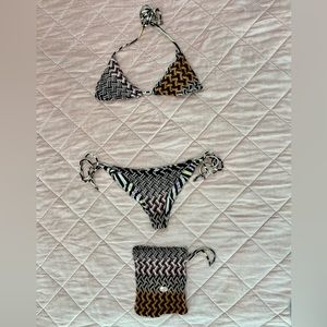 RARE Missoni Reversible Crochet-Knit Triangle Bikini Set!